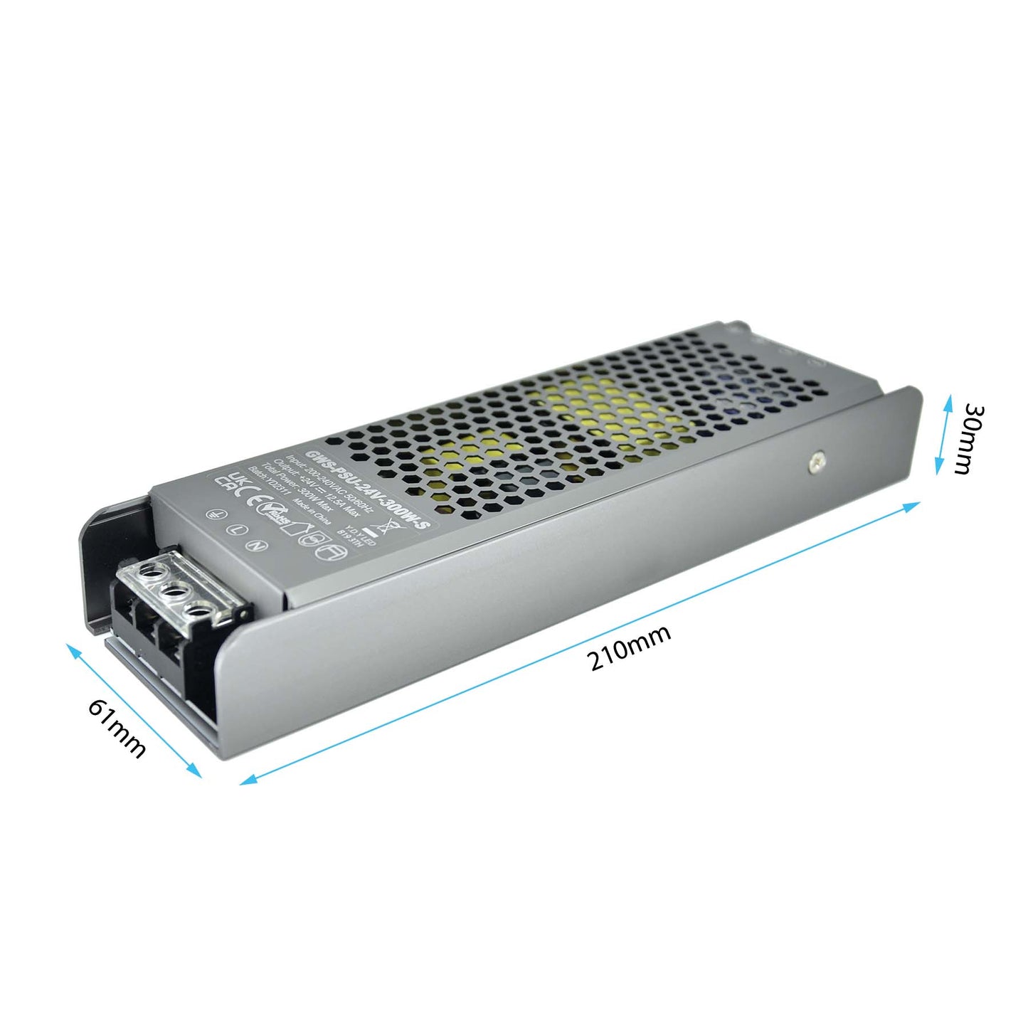 LED Slim Power Supply Transformer DC 24V 300W 12.5A IP20