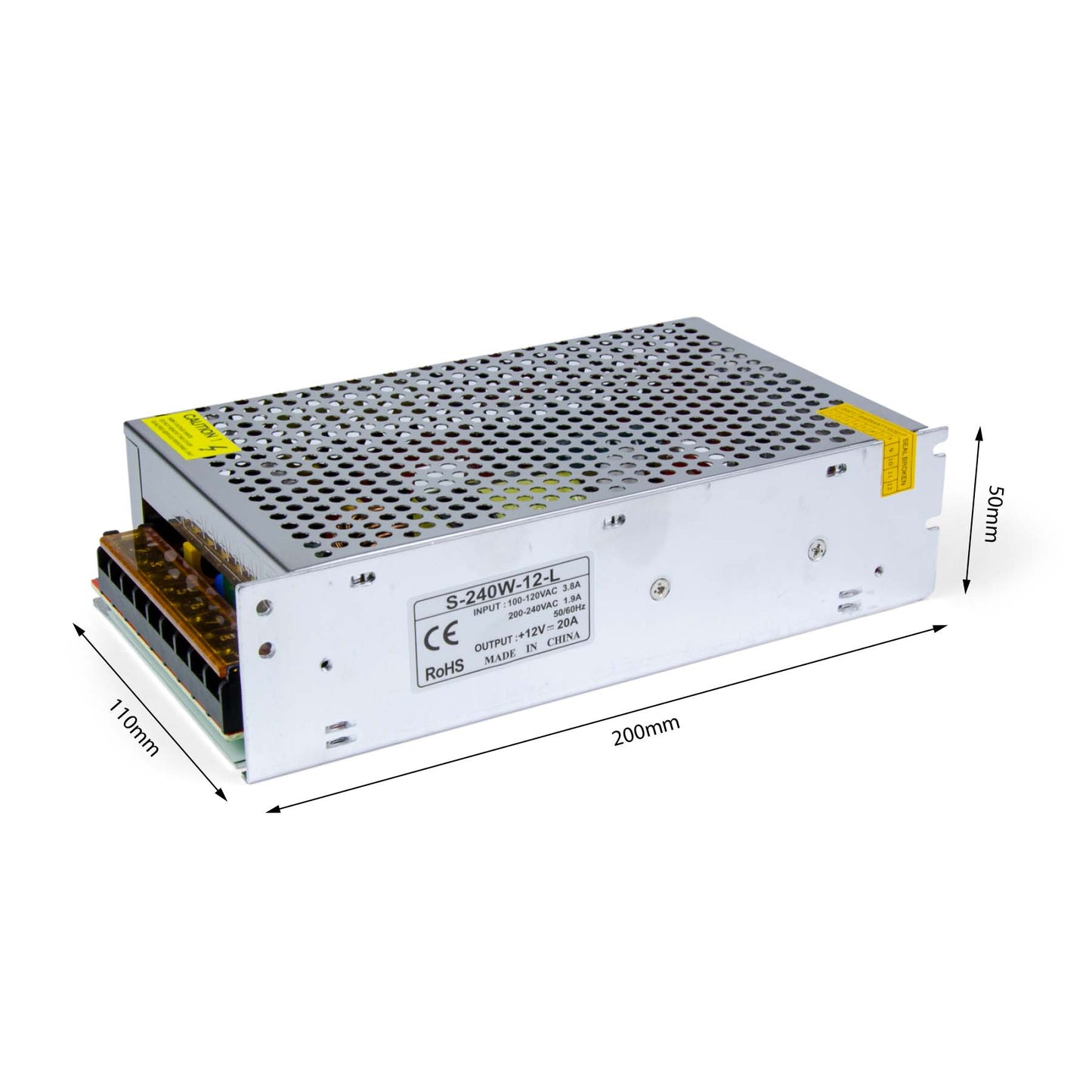 LED Power Supply Transformer DC 12V 240W 20A IP20
