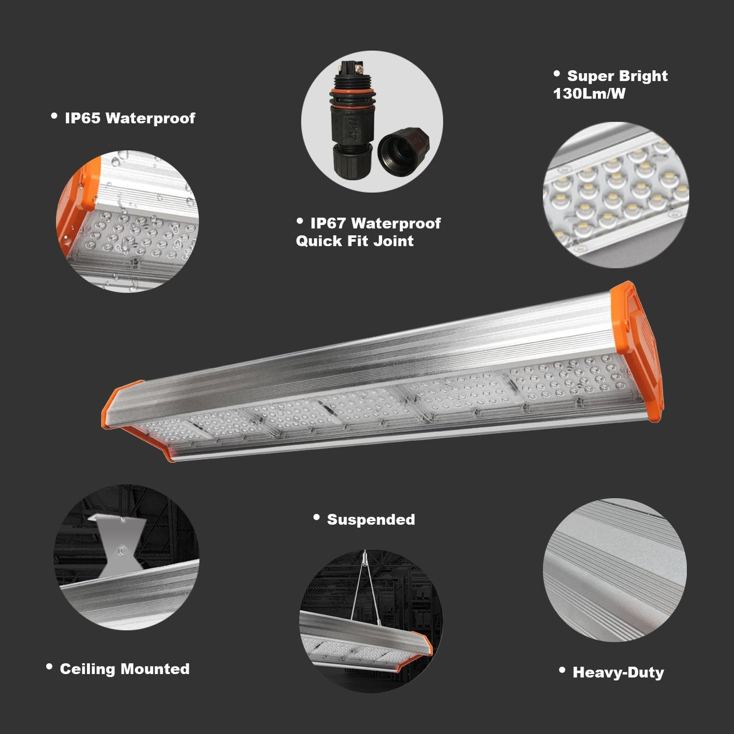 Industrial LED Linear High Bay Light