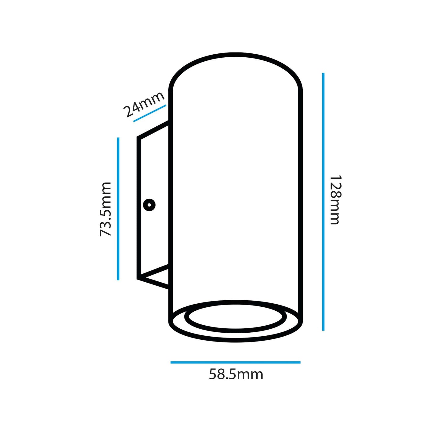 10W Black LED Up And Down Wall Light (WL-B1-UD)