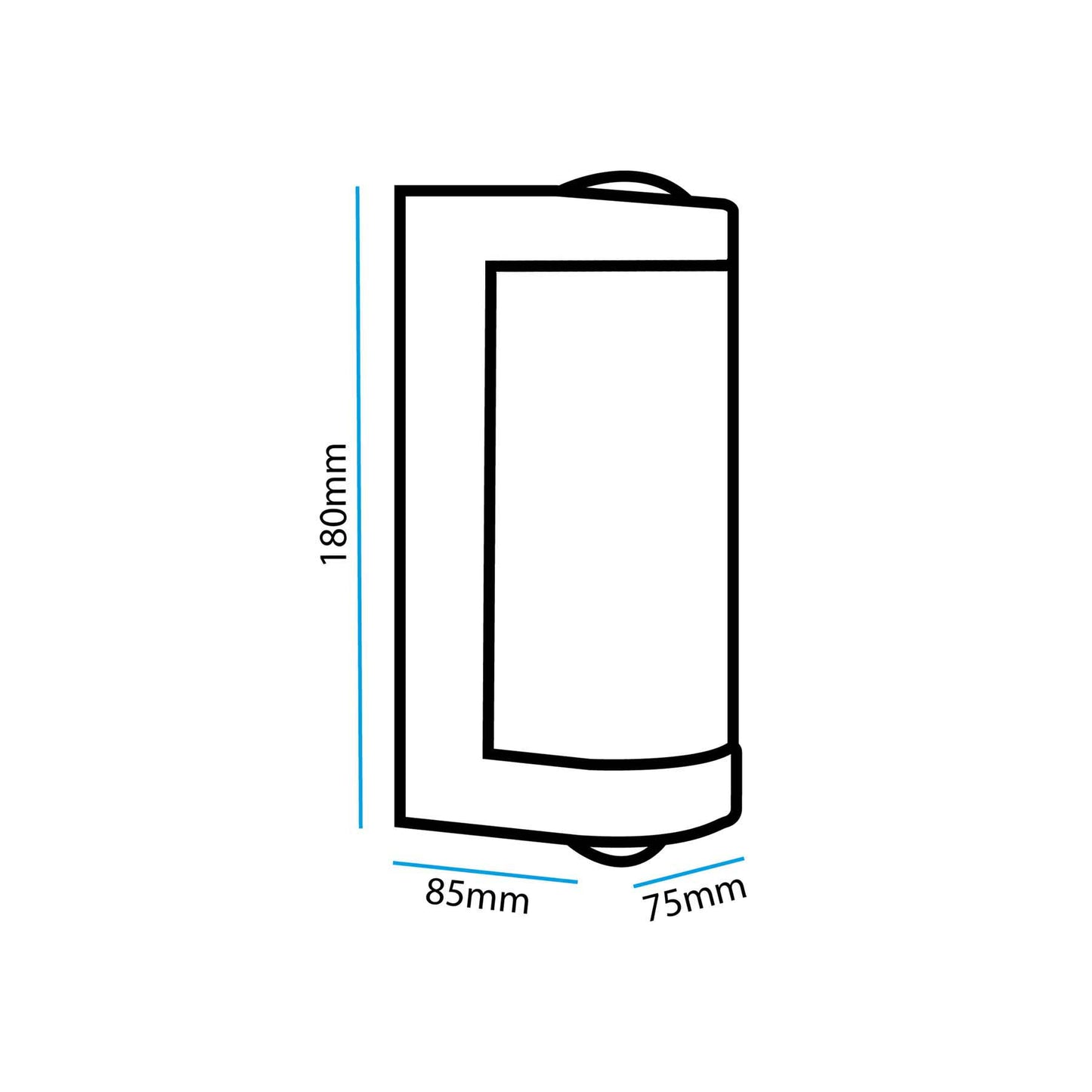 16W Black LED Up And Down Wall Light (WL-A-RD)