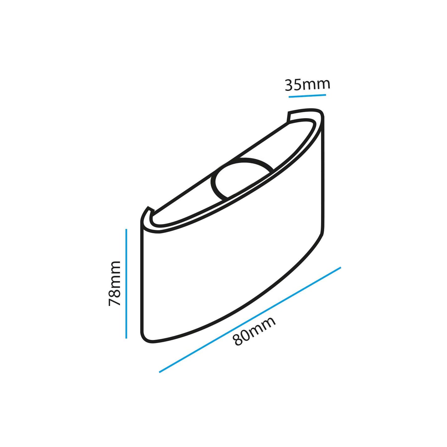 Black 2W LED Up And Down Wall Light (WL-T2-B)