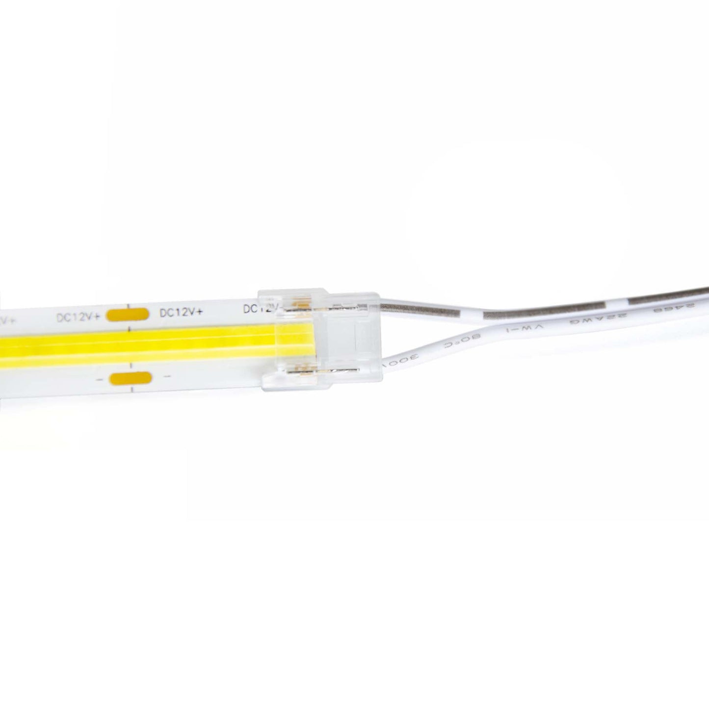 2 Pin 1 End Solderless Wire Connector For Single Colour LED COB Strip Lights