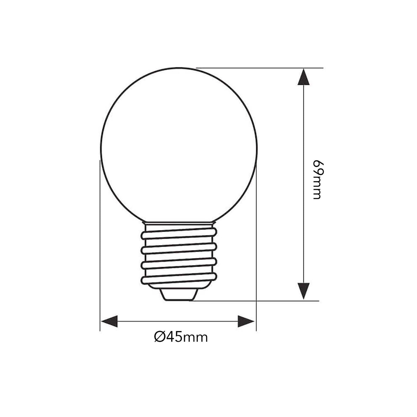 3W E27 Edison Screw Festoon LED Coloured Bulb Blue