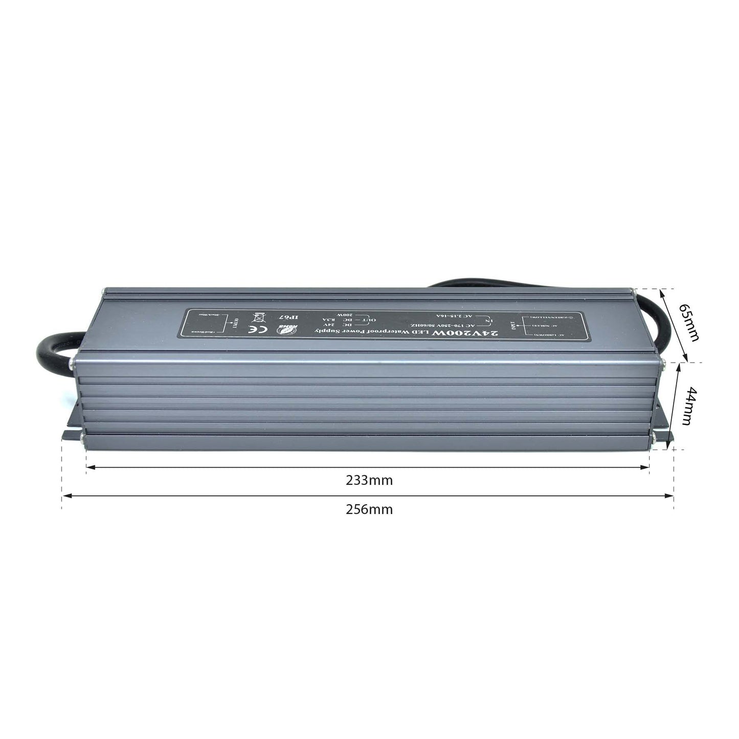 LED Power Supply Transformer DC 24V 200W 8.3A IP67