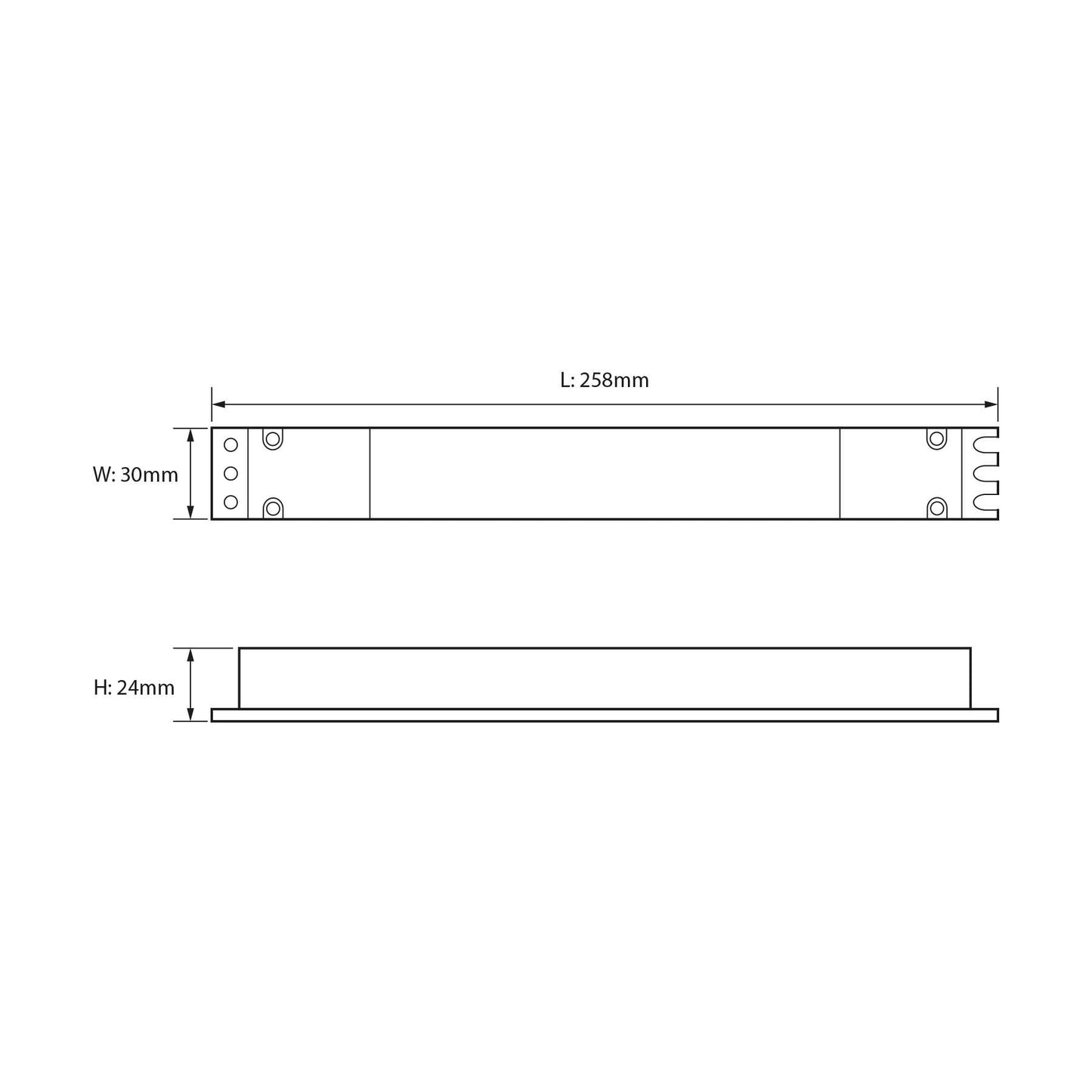 LED Slim Linear 0-10V Dimmable Constant Current Driver 42W