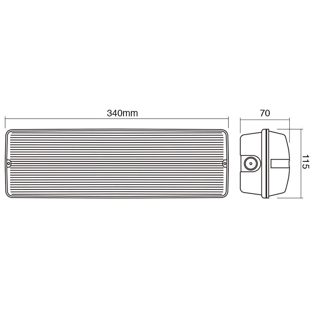 3W LED Emergency Bulkhead