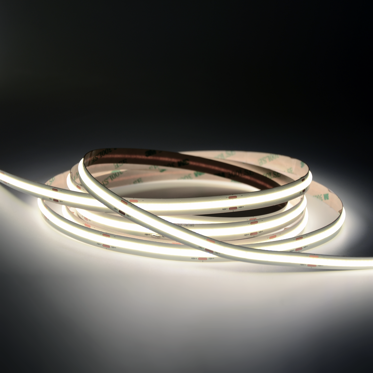 LED COB Strip Light, Seamless, IP20, 48V, 10mm Wide