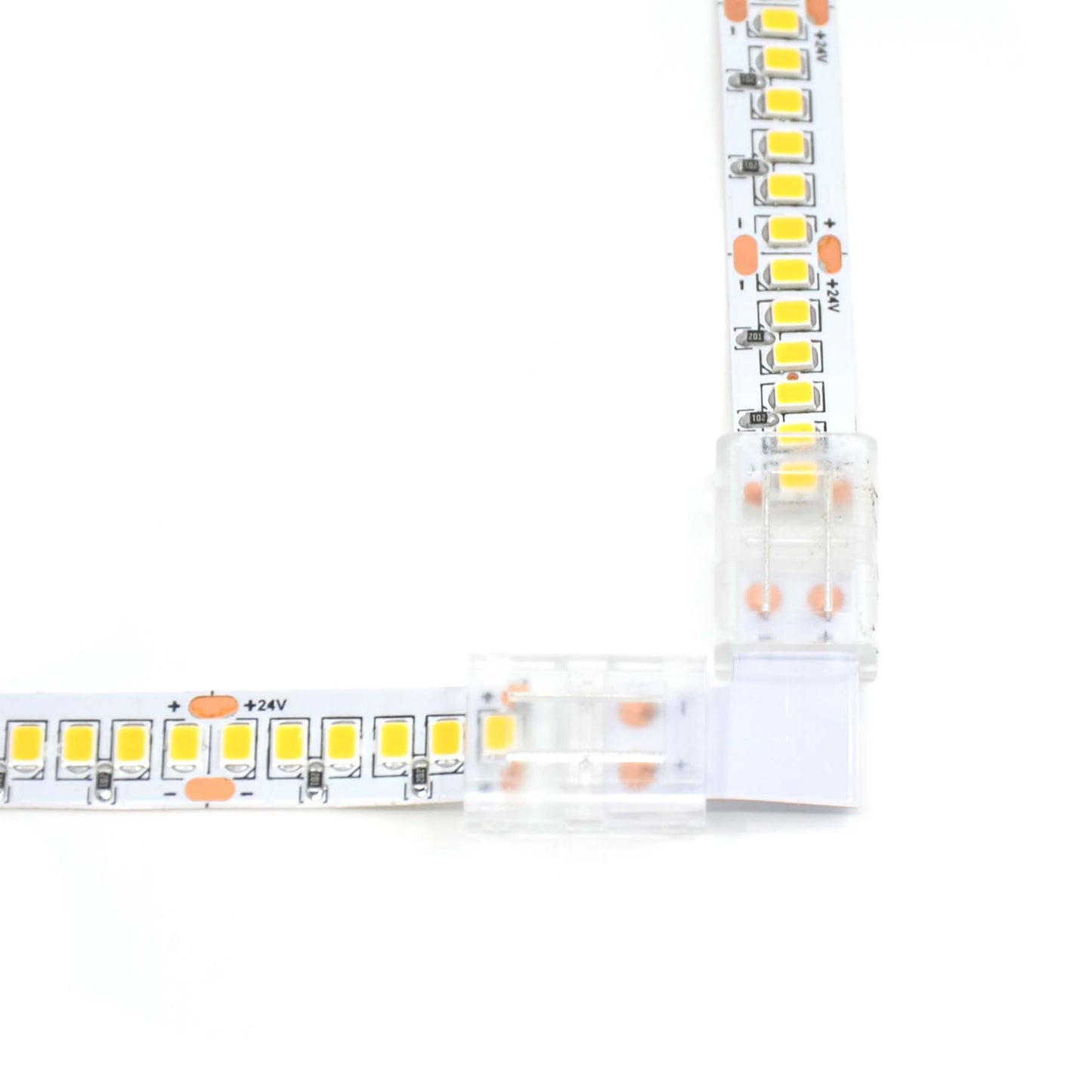 2 Pin Solderless L Shape Connector For Single Colour LED Strip Lights