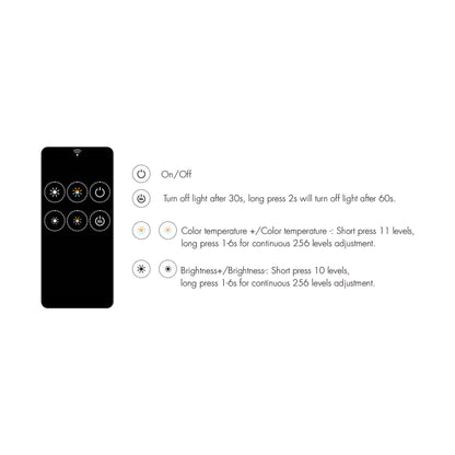  1 Zone CCT Remote Control 2.4GHz RF RM2
