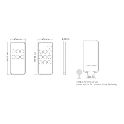  1 Zone Dimming Remote Control 2.4GHz RF RM1