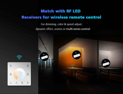  1 Zone Dimming Touch Panel Remote Control 2.4GHz RF 1*CR2032 Battery TW1