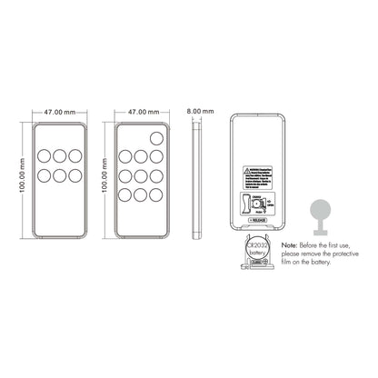  1 Zone RGB/RGBW Remote Control 2.4GHz RF RM3