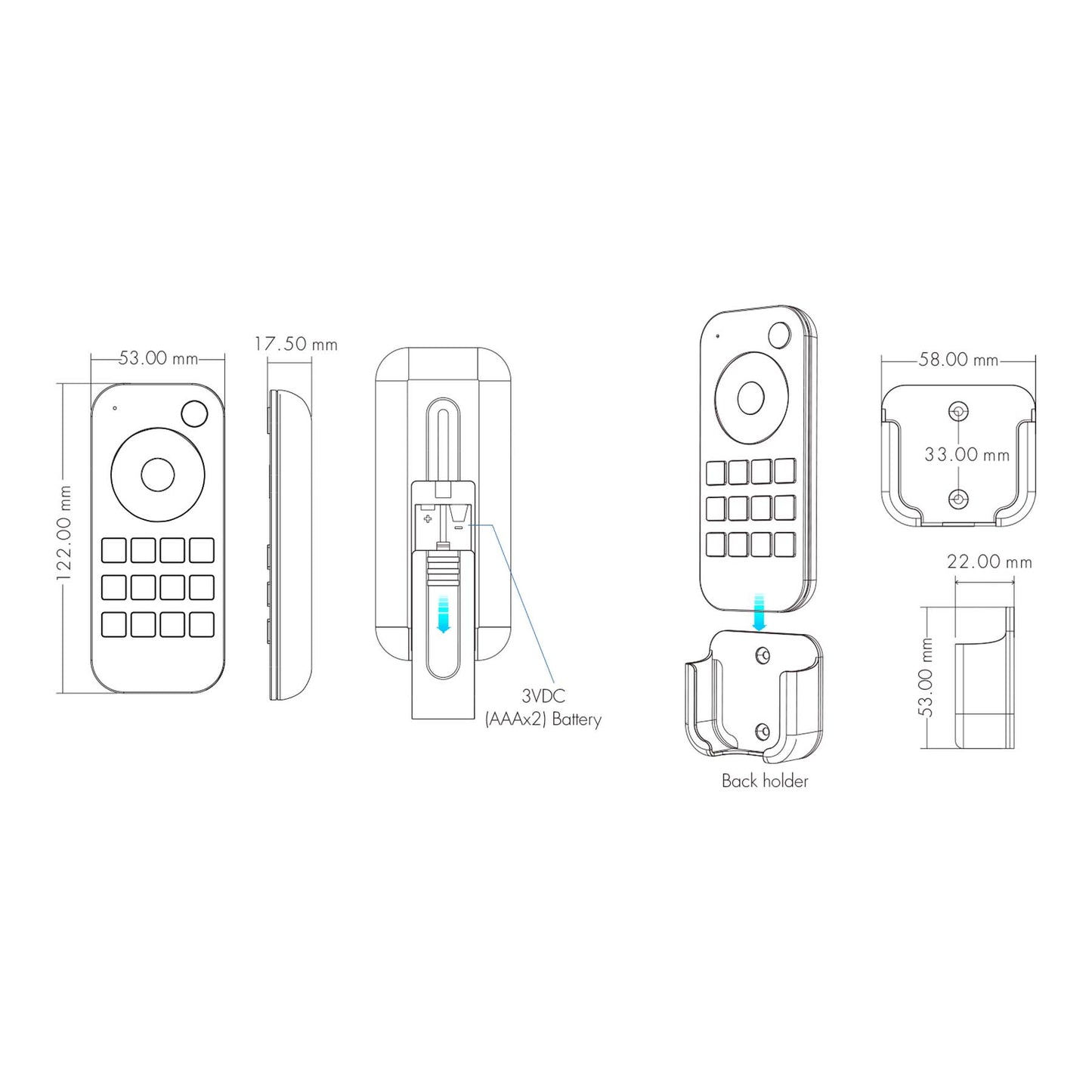  1 Zone RGB/RGBW Remote Control 2.4GHz RF RT4