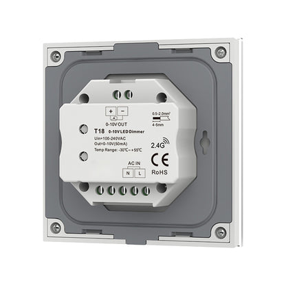  LED 1 Zone 0-10V Dimmer Switch Wall Touch Panel 2.4GHz RF AC100-240V T18