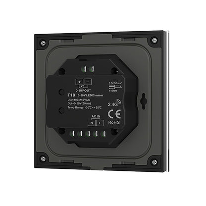  LED 1 Zone 0-10V Dimmer Switch Wall Touch Panel 2.4GHz RF AC100-240V T18