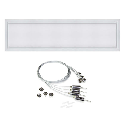 LED Backlit Panel Light Suspended 1195x295mm 42W White Frame