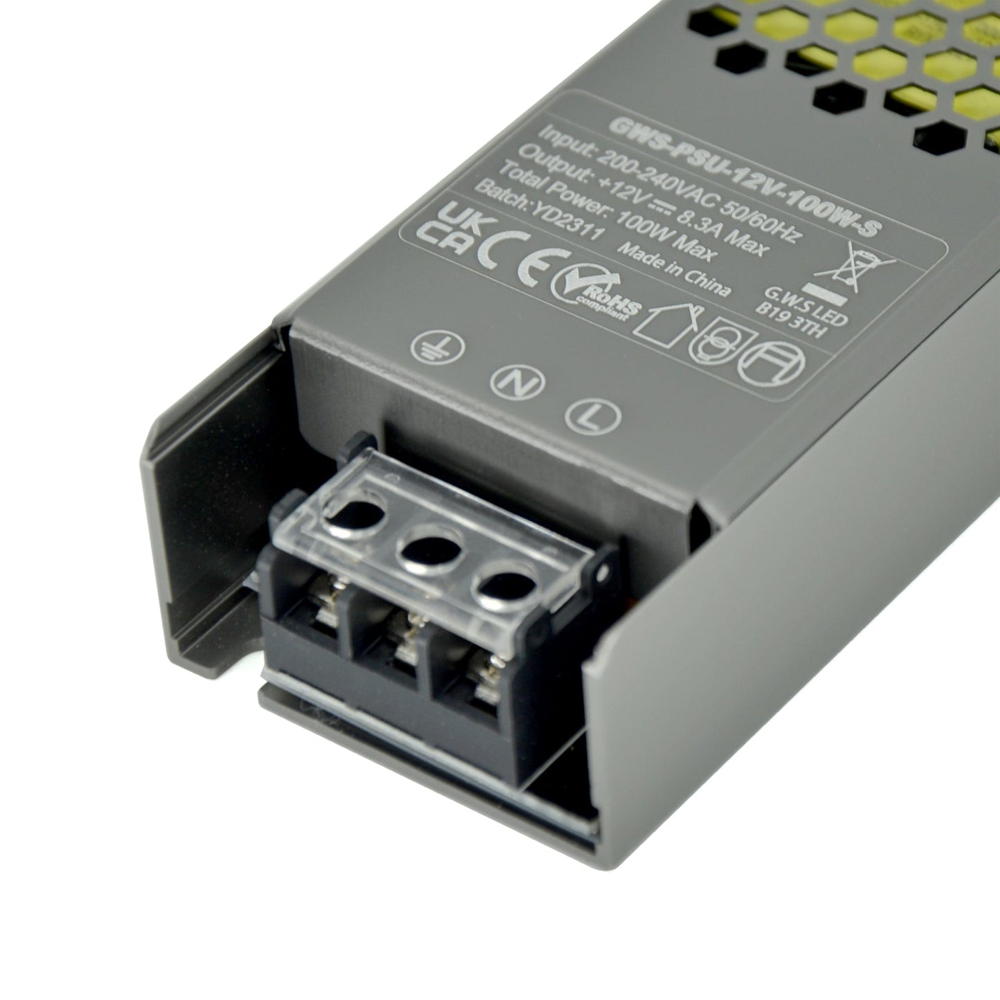  LED Slim Power Supply Transformer DC 12V 100W 8.3A IP20