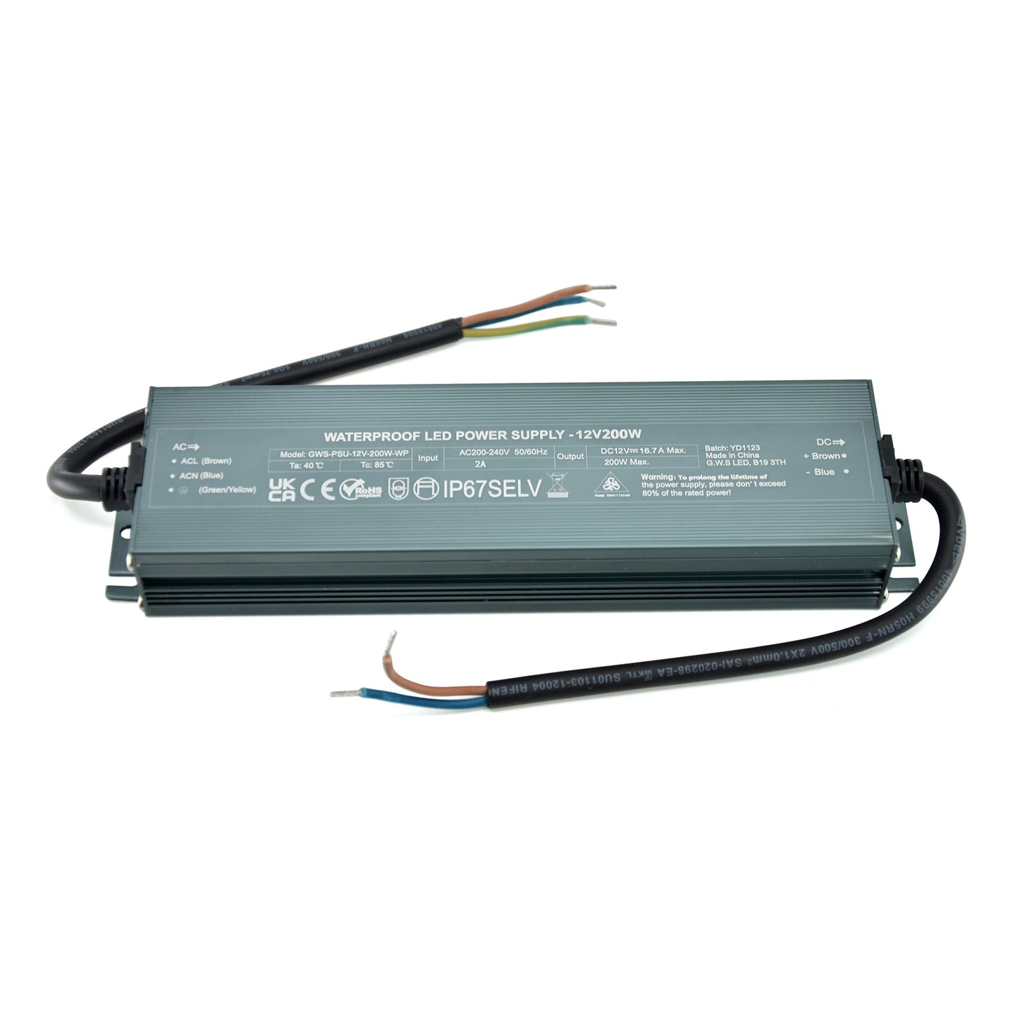  LED Slim Power Supply Transformer DC 12V-24V 60W-400W 2.5A-33A IP67