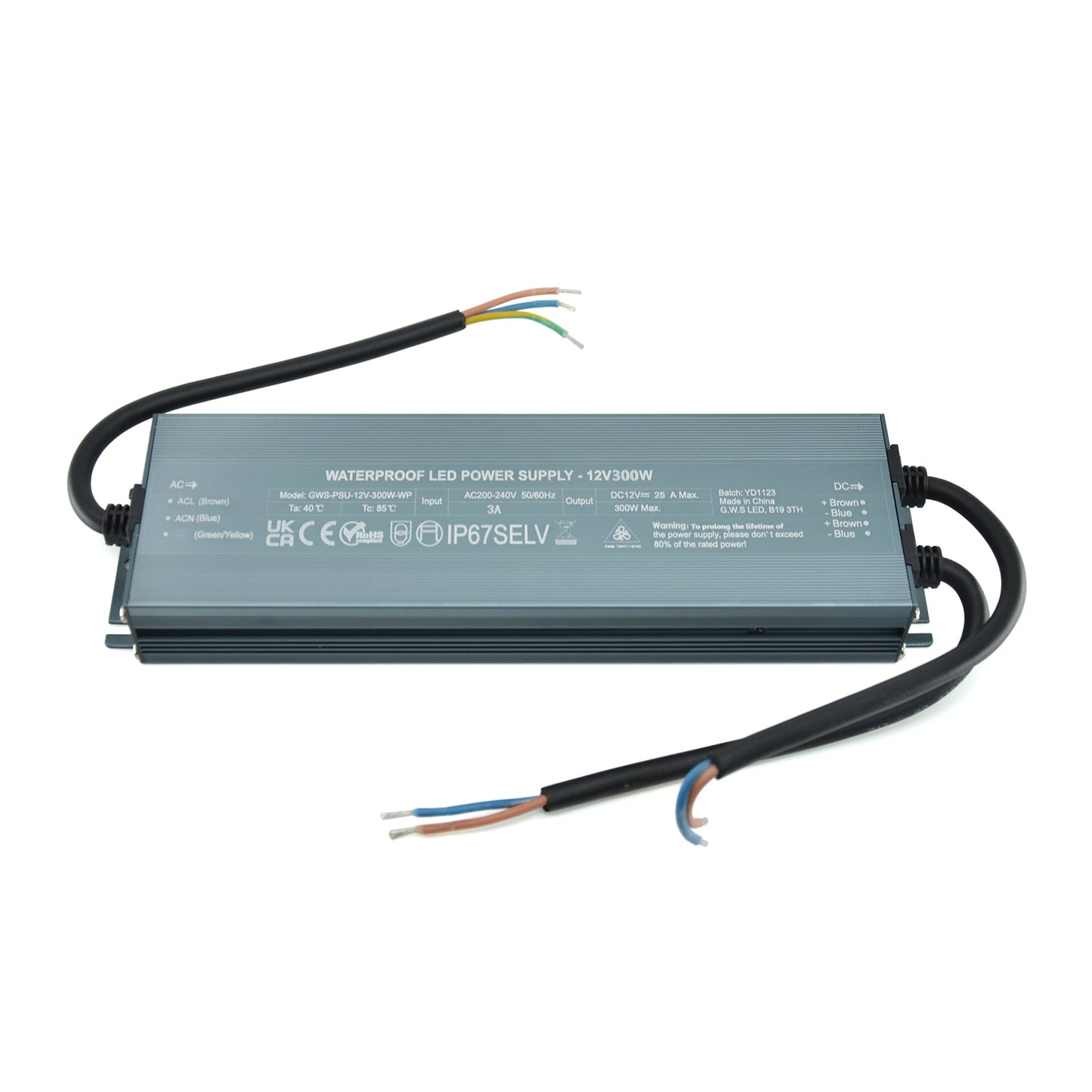  LED Slim Power Supply Transformer DC 12V-24V 60W-400W 2.5A-33A IP67