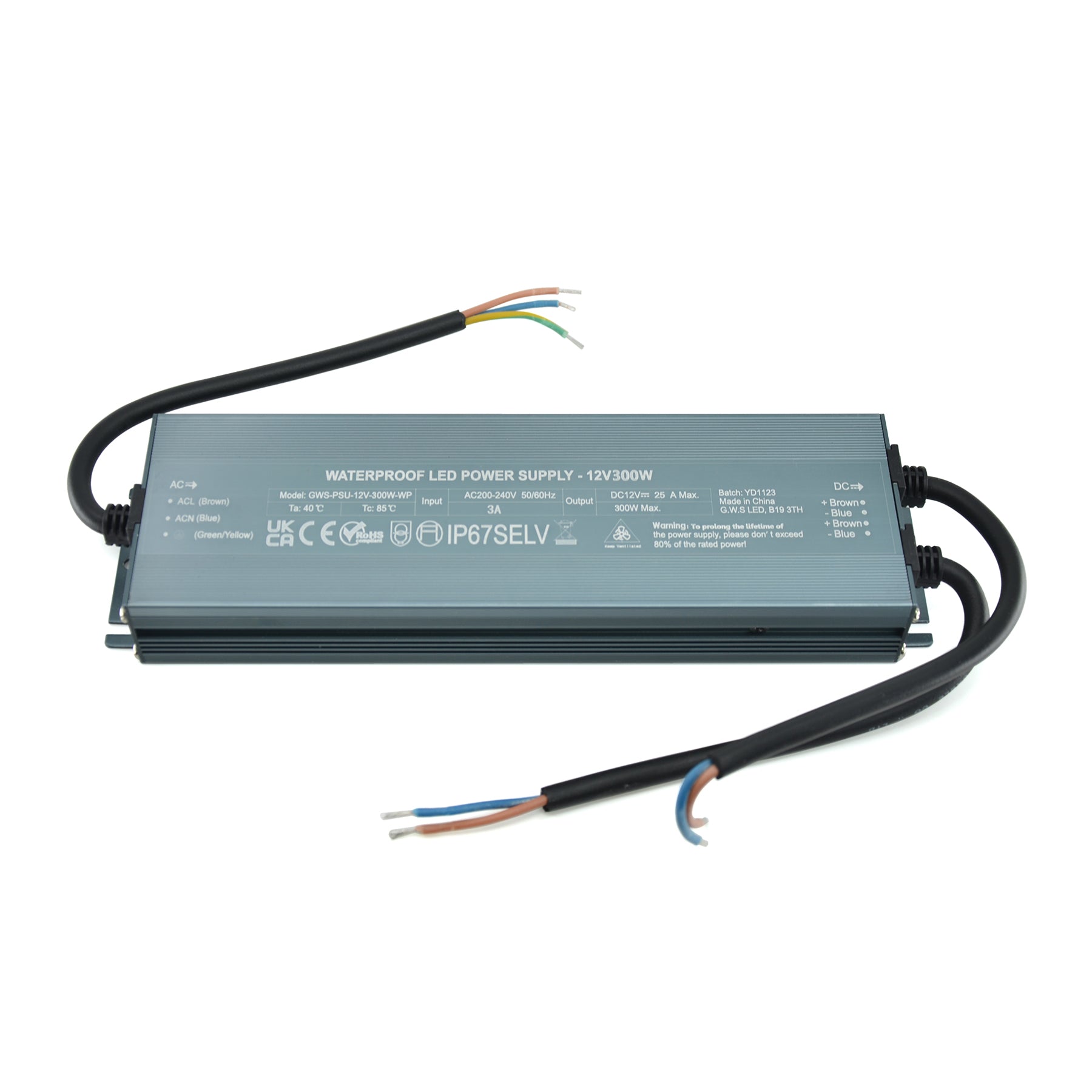  LED Slim Power Supply Transformer DC 12V-24V 60W-400W 2.5A-33A IP67