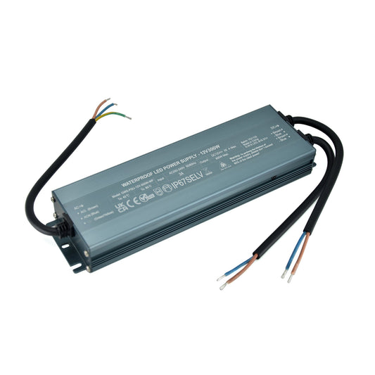  LED Slim Power Supply Transformer DC 12V 300W 25A IP67