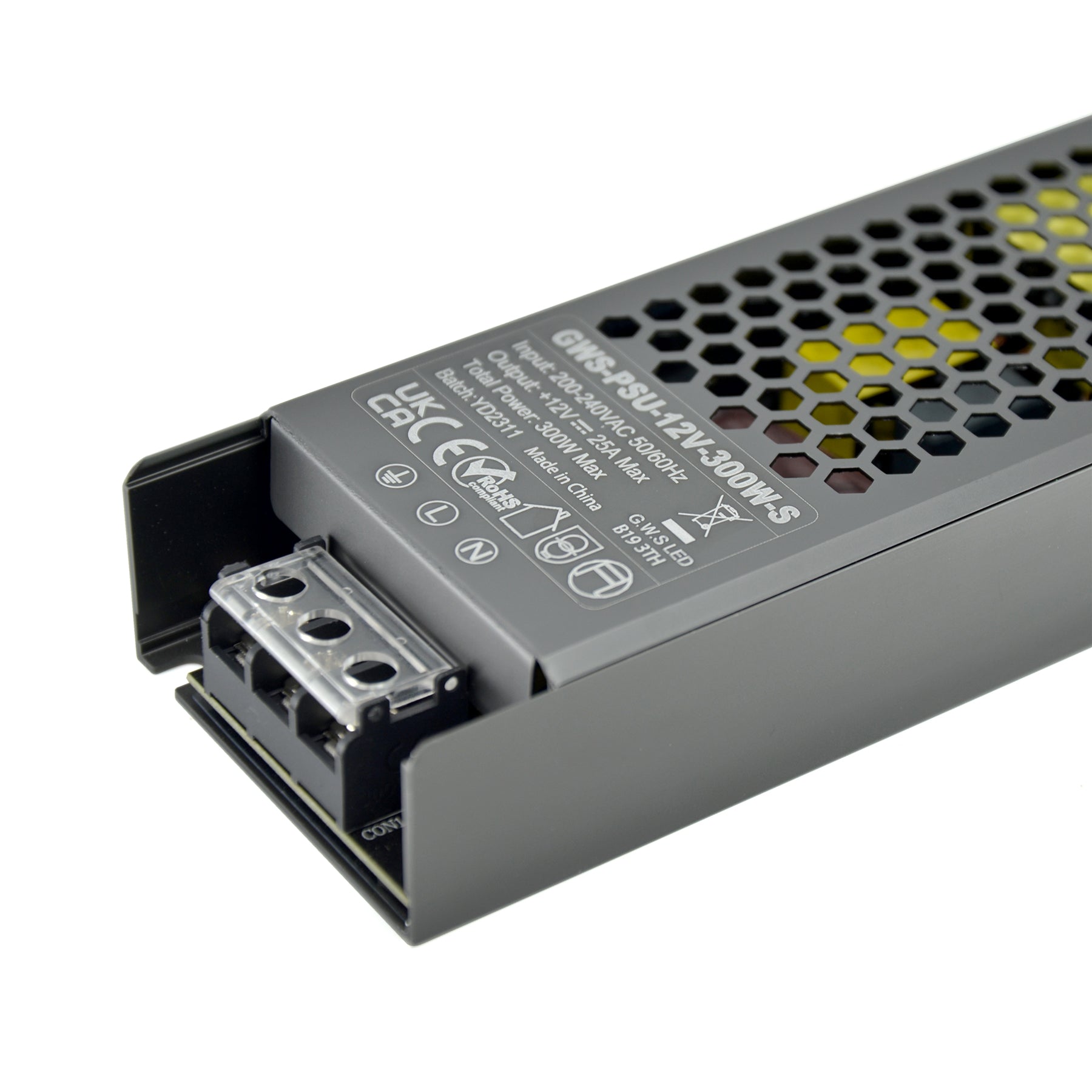  LED Slim Power Supply Transformer DC 12V 300W 25A IP20