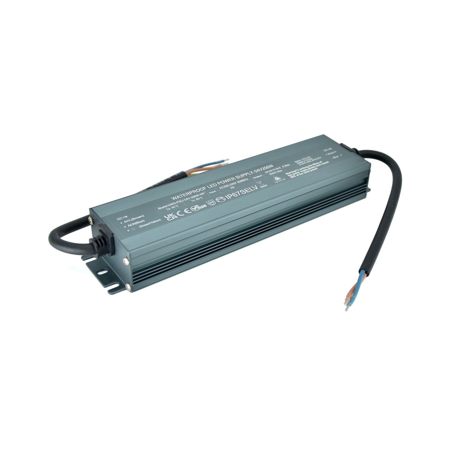  LED Slim Power Supply Transformer DC 24V 200W 8.4A IP67
