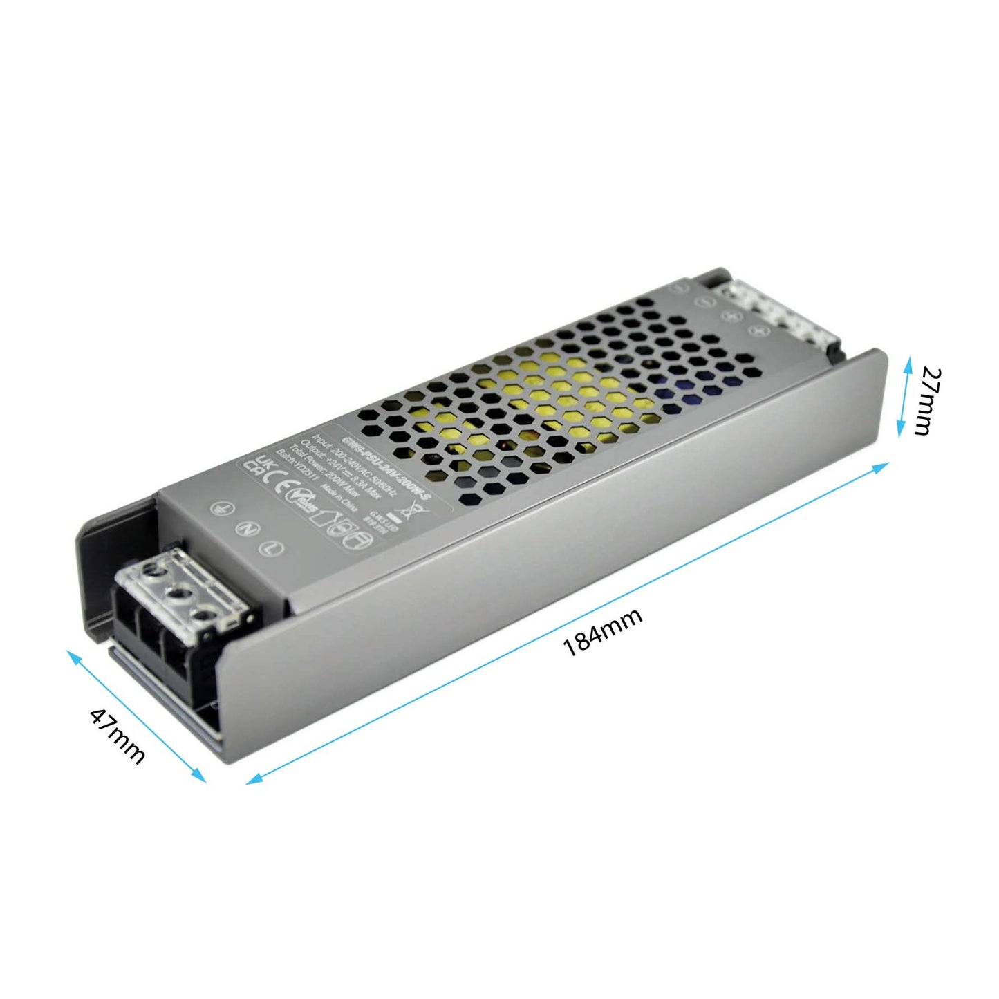  LED Slim Power Supply Transformer DC 24V 200W 8.4A IP20