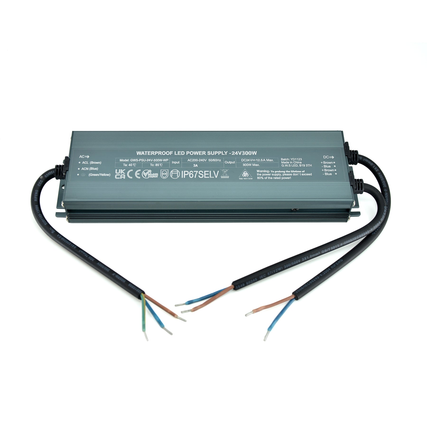  LED Slim Power Supply Transformer DC 12V-24V 60W-400W 2.5A-33A IP67
