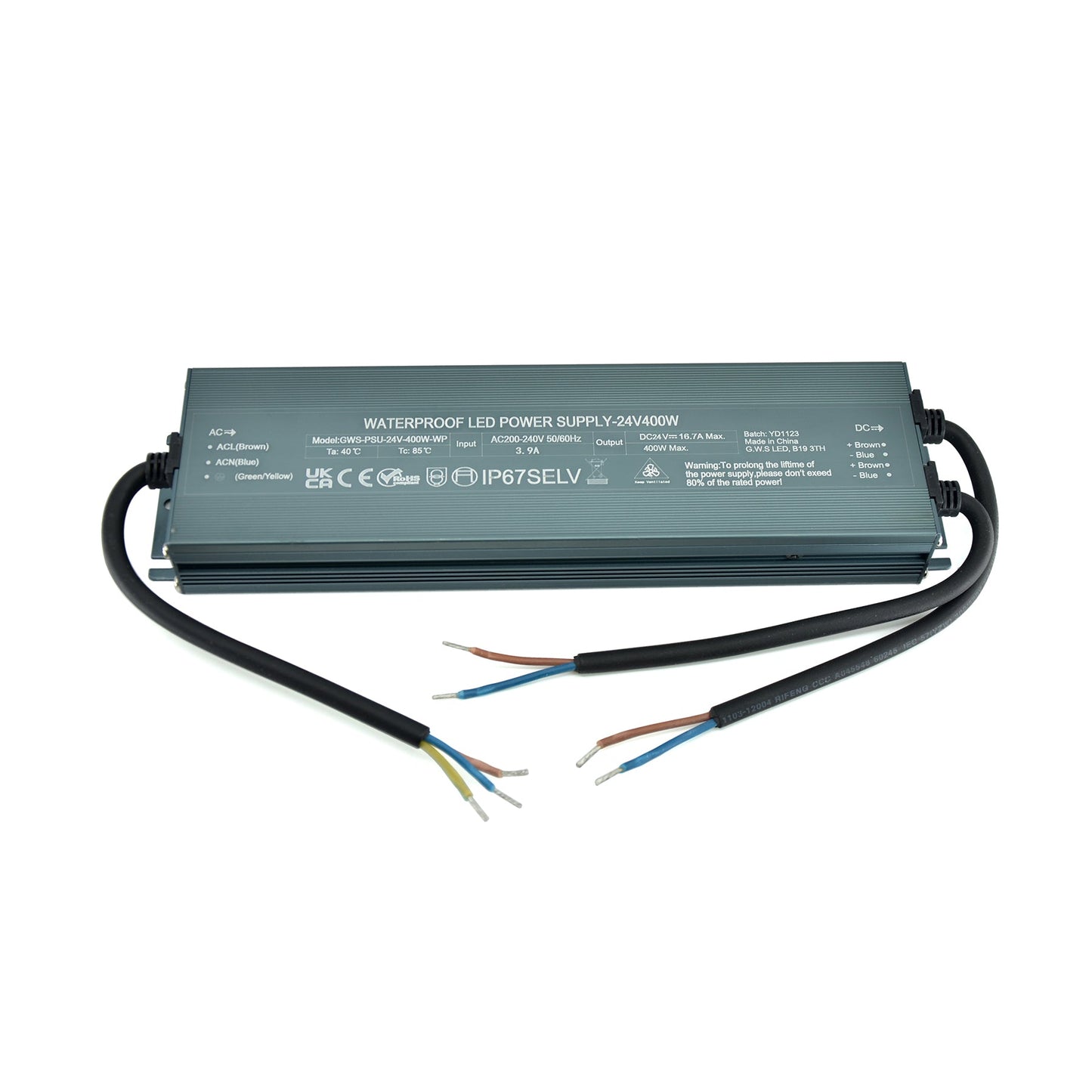  LED Slim Power Supply Transformer DC 12V-24V 60W-400W 2.5A-33A IP67