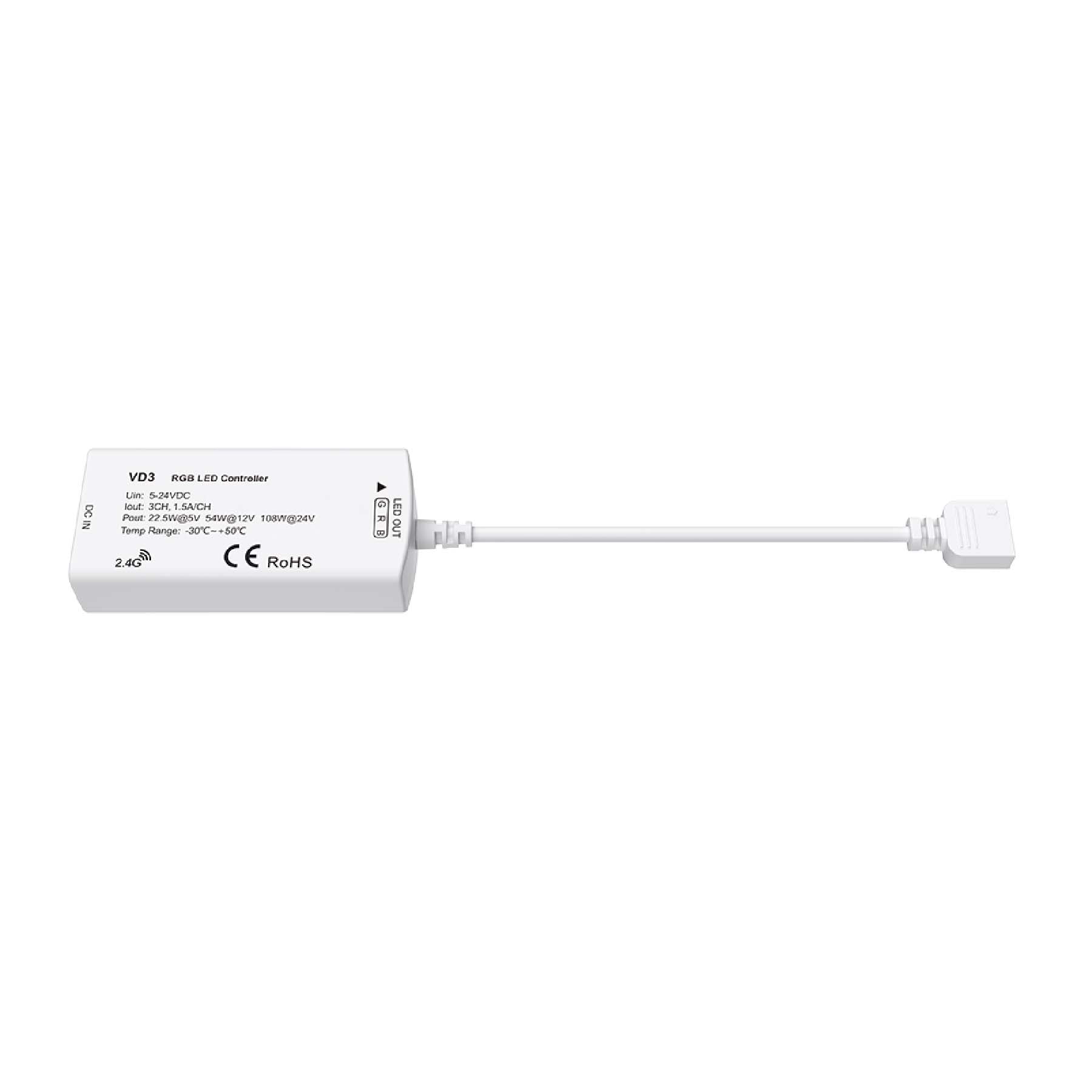  LED 5-24V DC RGB Controller 3CH*1.5A 2.4GHz RF VD3