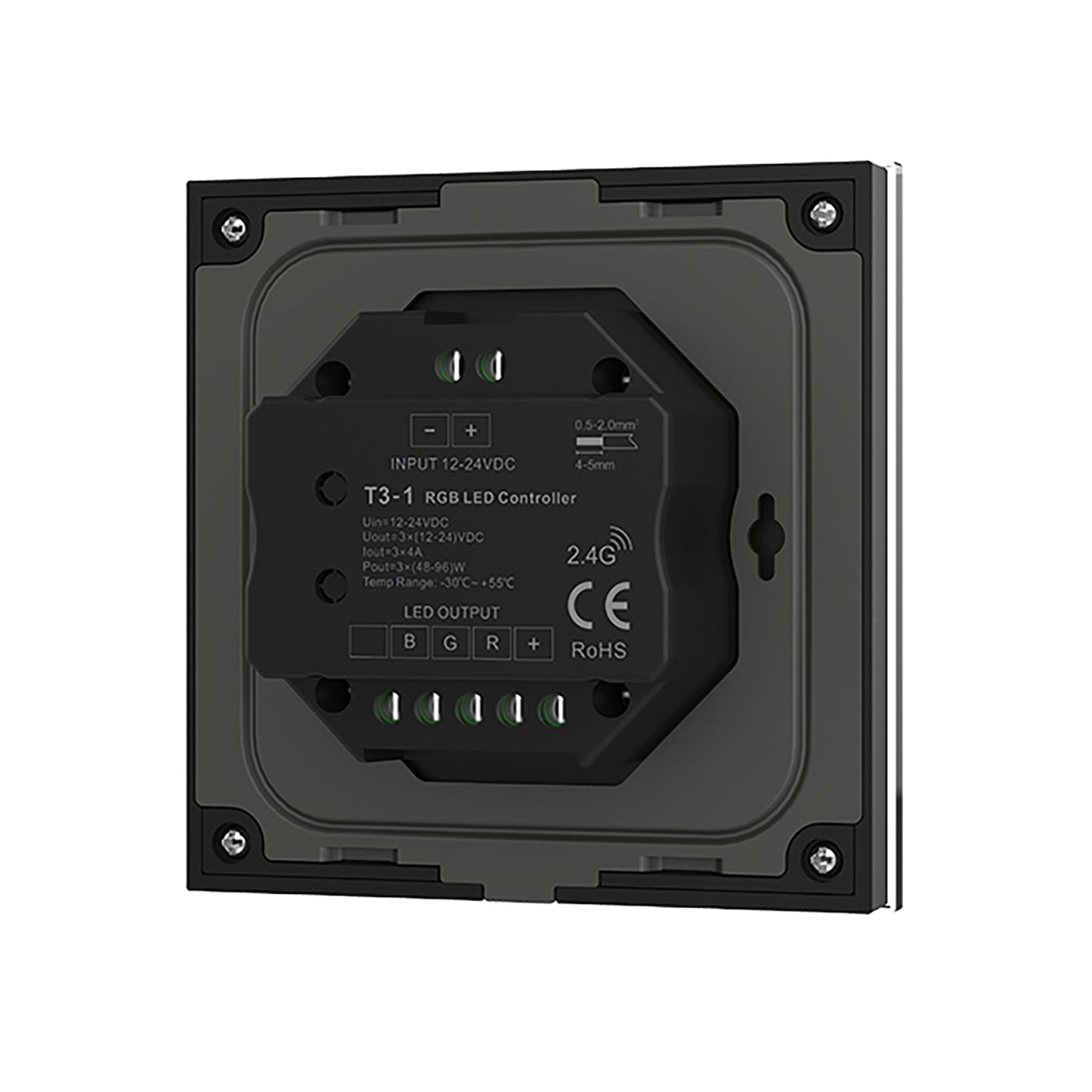  LED 12-24V DC RGB Controller Touch Panel 3CH*4A 2.4GHz RF T3-1
