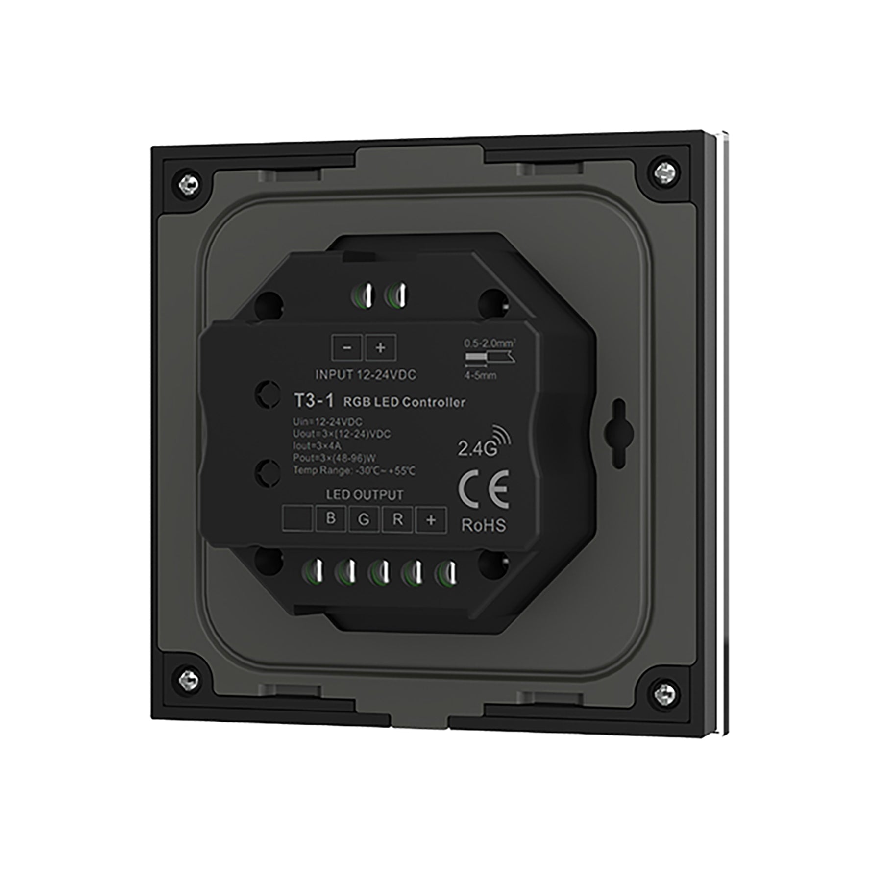  LED 12-24V DC RGB Controller Touch Panel 3CH*4A 2.4GHz RF T3-1