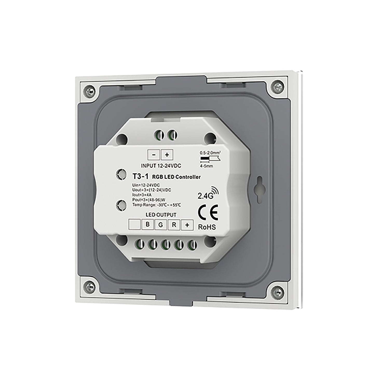  LED 12-24V DC RGB Controller Touch Panel 3CH*4A 2.4GHz RF T3-1