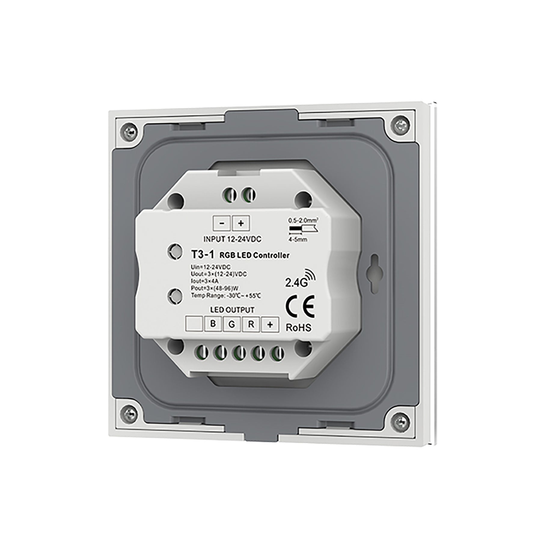 LED 12-24V DC RGB Controller Touch Panel 3CH*4A 2.4GHz RF T3-1