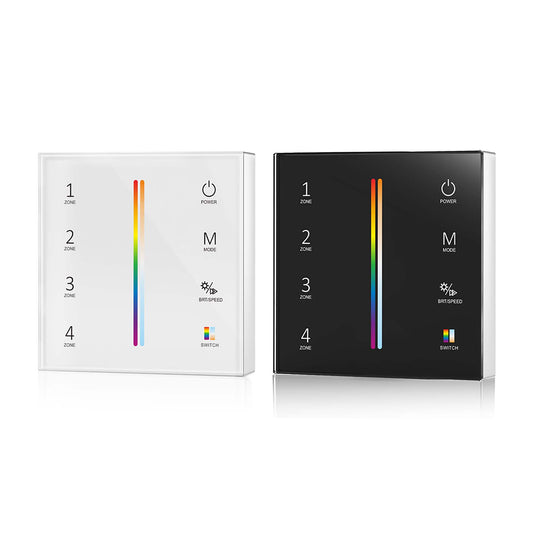  4 Zone RGB+CCT Touch Panel Remote Control 2.4GHz RF 2*AAA Battery T25