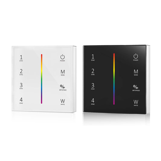  4 Zone RGB/RGBW Touch Panel Remote Control 2.4GHz RF 2*AAA Battery T24