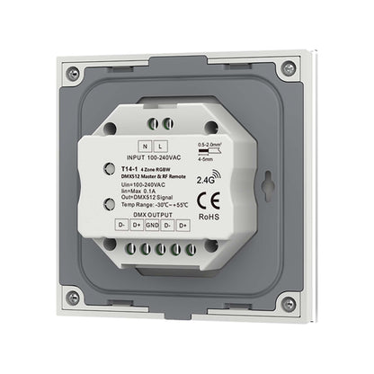  4 Zone RGBW Remote Control 2.4GHz RF 100-240V AC Input T14-1