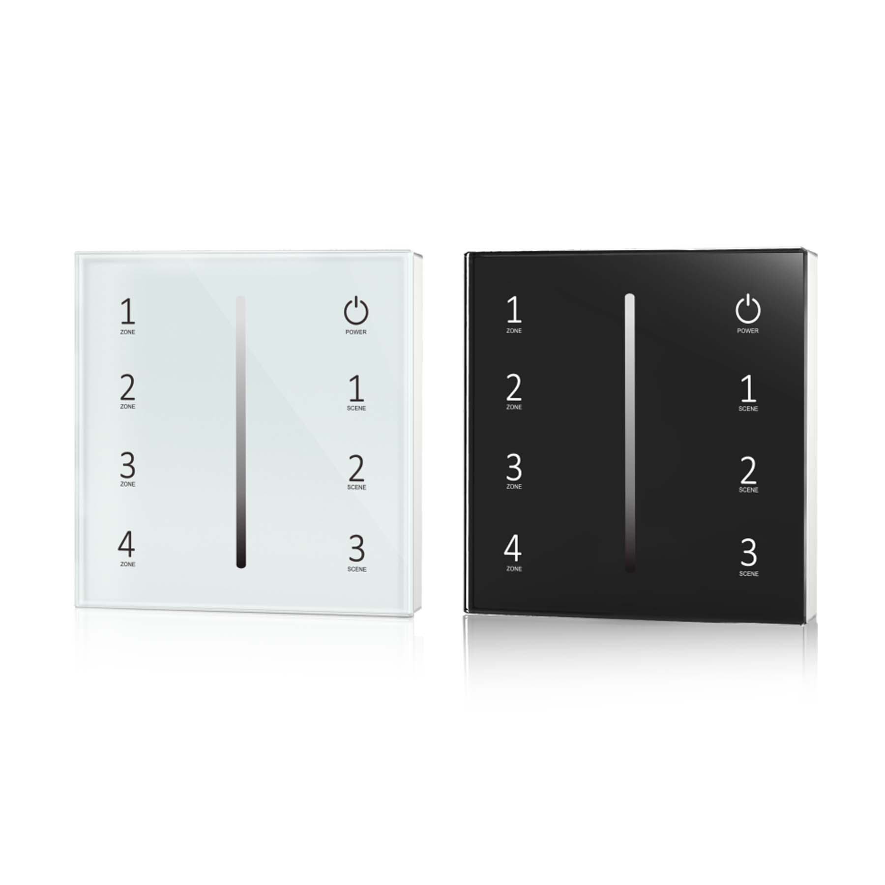  LED 4 Zone 0-10V Dimmer Switch Wall Touch Panel 2.4GHz RF AC100-240V T18-1