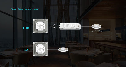  LED 12-24V DC Dimming Controller Touch Panel 4CH*3A 2.4GHz RF T1-1