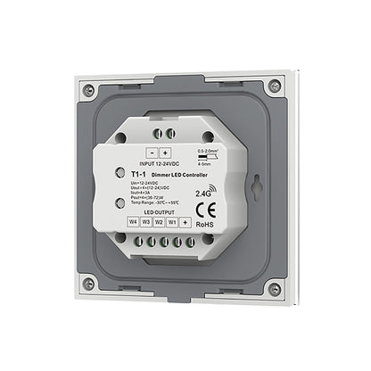  LED 12-24V DC Dimming Controller Touch Panel 4CH*3A 2.4GHz RF T1-1