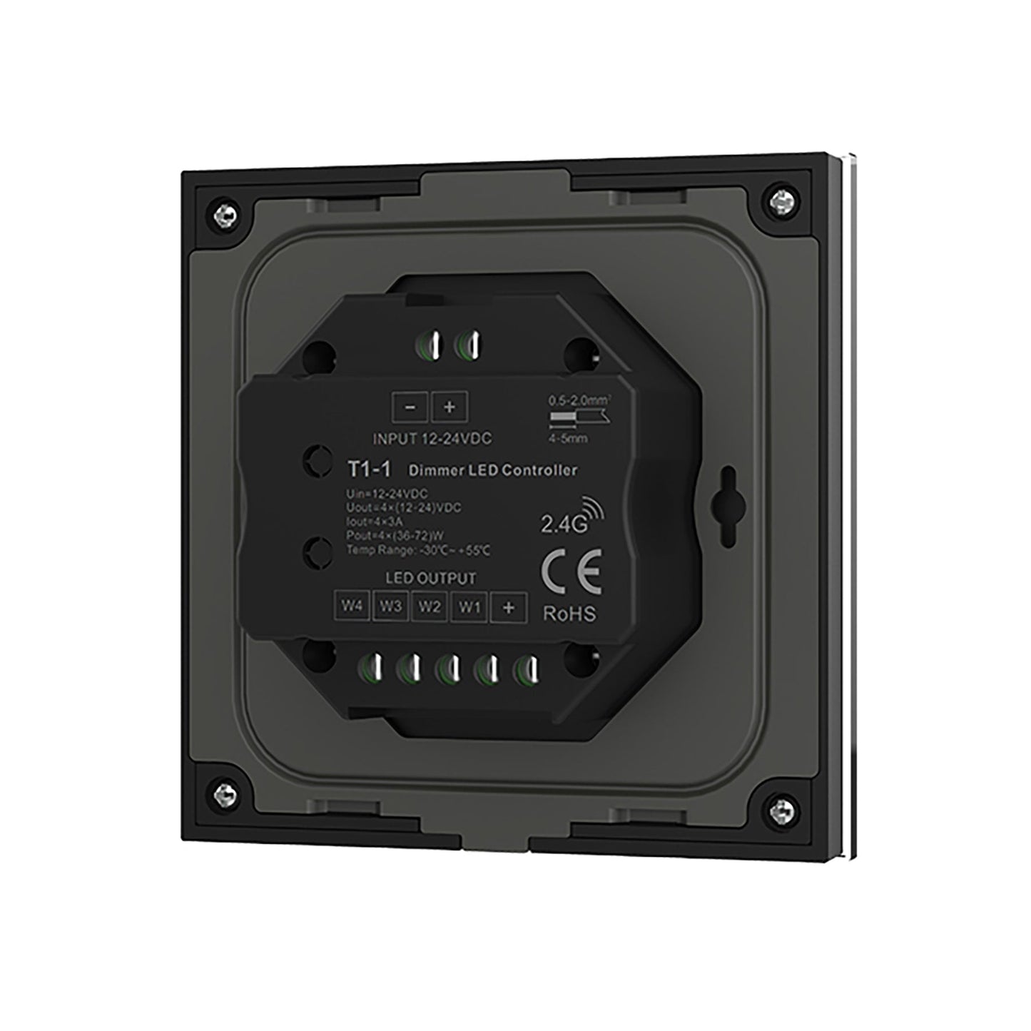  LED 12-24V DC Dimming Controller Touch Panel 4CH*3A 2.4GHz RF T1-1