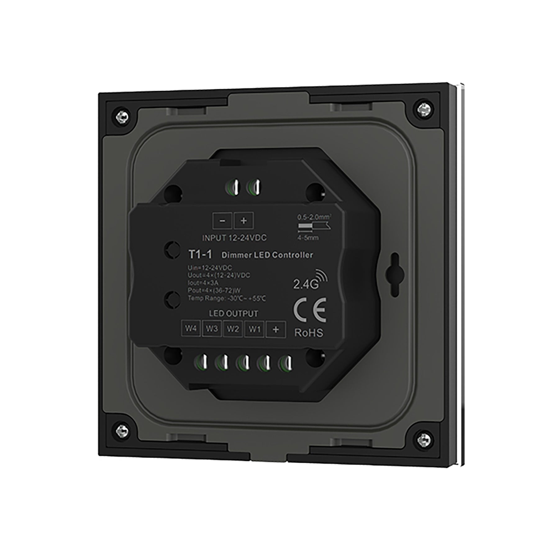  LED 12-24V DC Dimming Controller Touch Panel 4CH*3A 2.4GHz RF T1-1