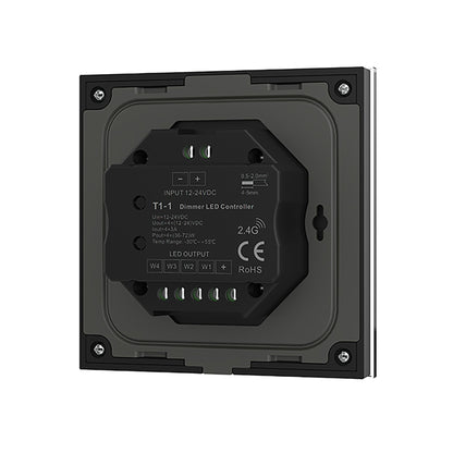  LED 12-24V DC Dimming Controller Touch Panel 4CH*3A 2.4GHz RF T1-1