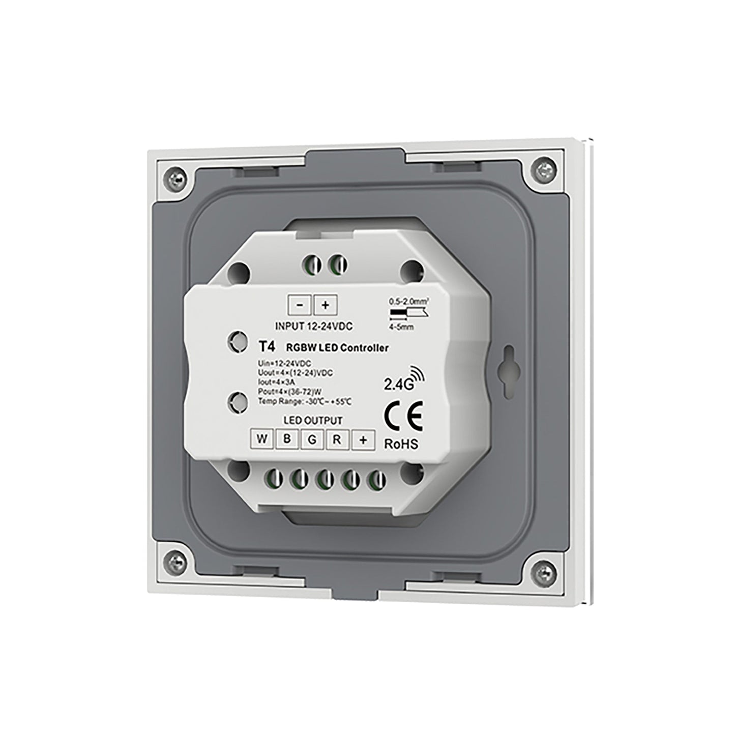  LED 12-24V DC RGBW Controller Touch Panel 4CH*3A 2.4GHz RF T4-1