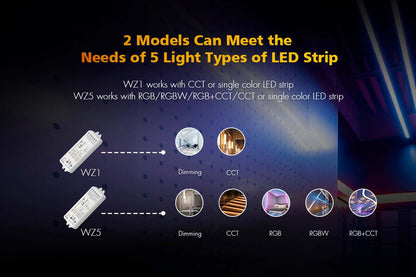  LED 12-24V DC 5 In 1 Zigbee Controller Tuya APP 5CH*3A 2.4GHz RF WZ5