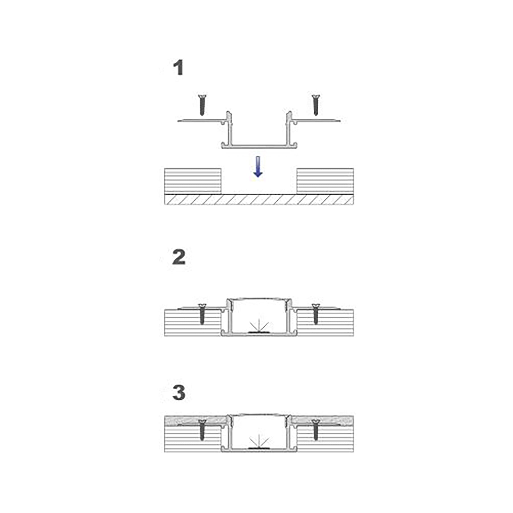  Bendable Plaster-In Trimless Recessed LED Aluminium Profile 61.45x14mm (122B)
