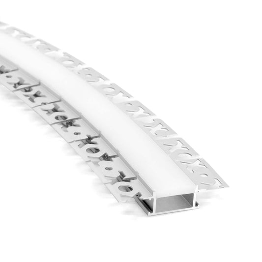  Bendable Plaster-In Trimless Recessed LED Aluminium Profile 61.45x14mm (122B)