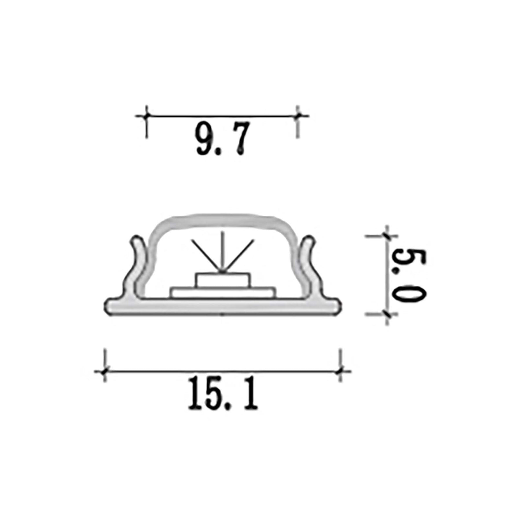 Bendable Surface Mounted LED Aluminium Profile 15.1x5mm (551)